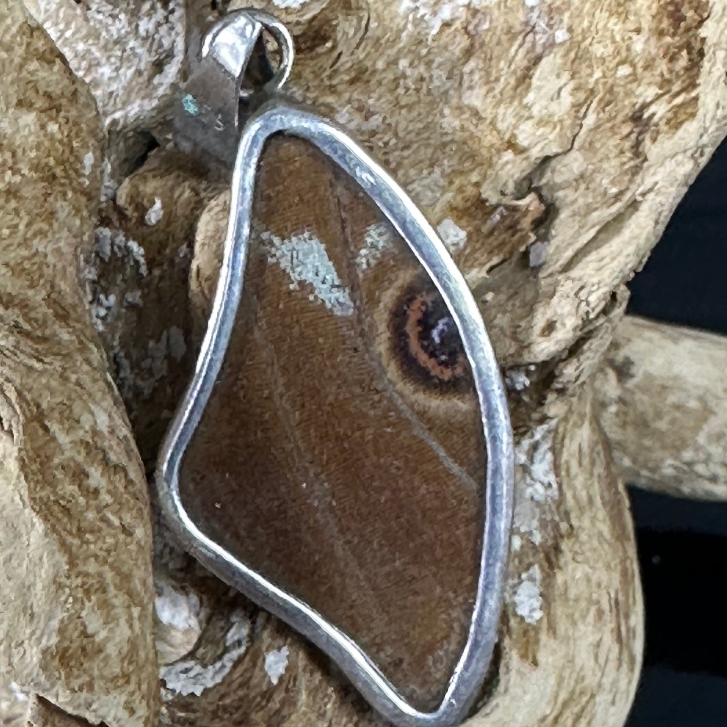 Blue Morfo Butterfly Wing Pendant in Sterling silver