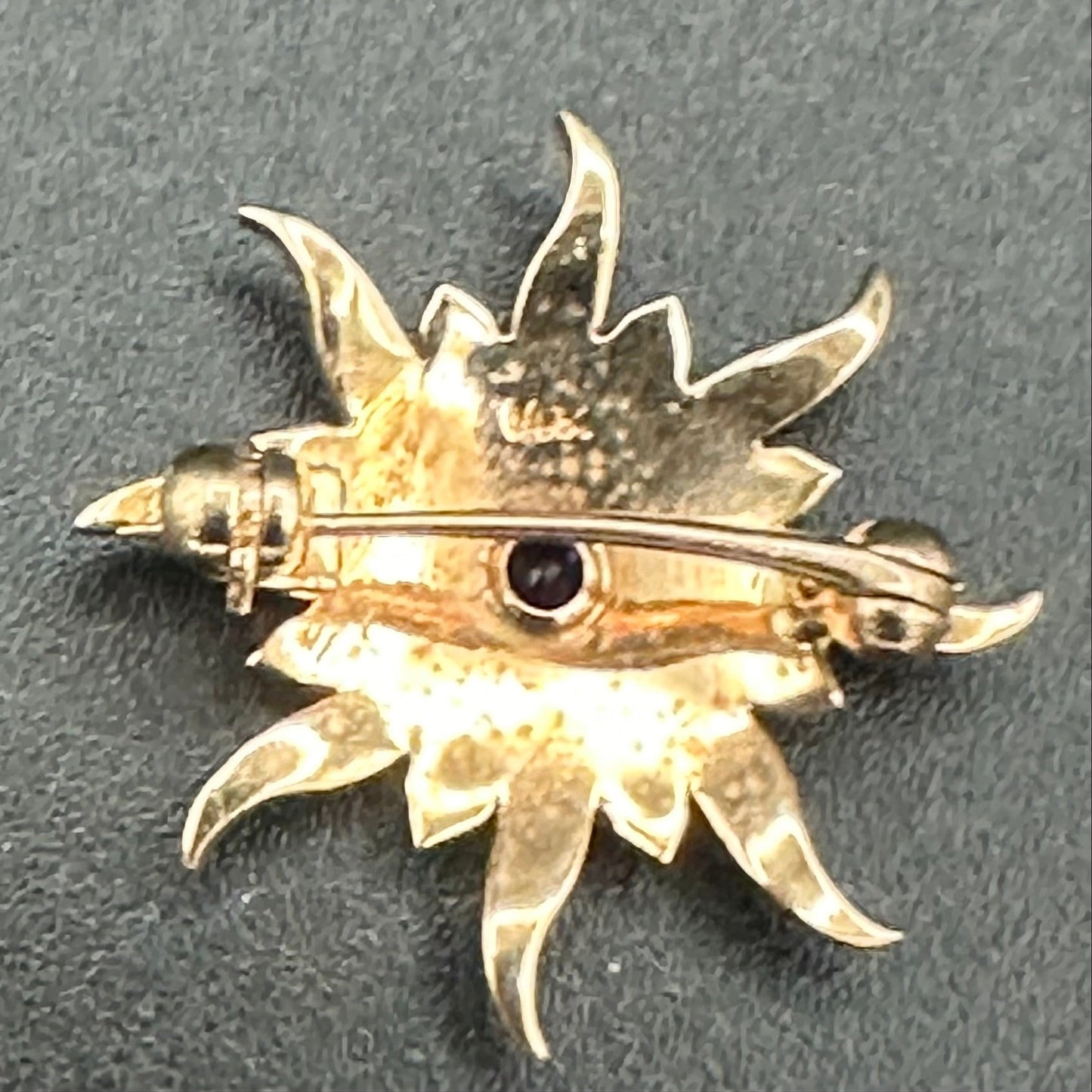 Antique Seed Pearl and Amethyst Starburst Brooch