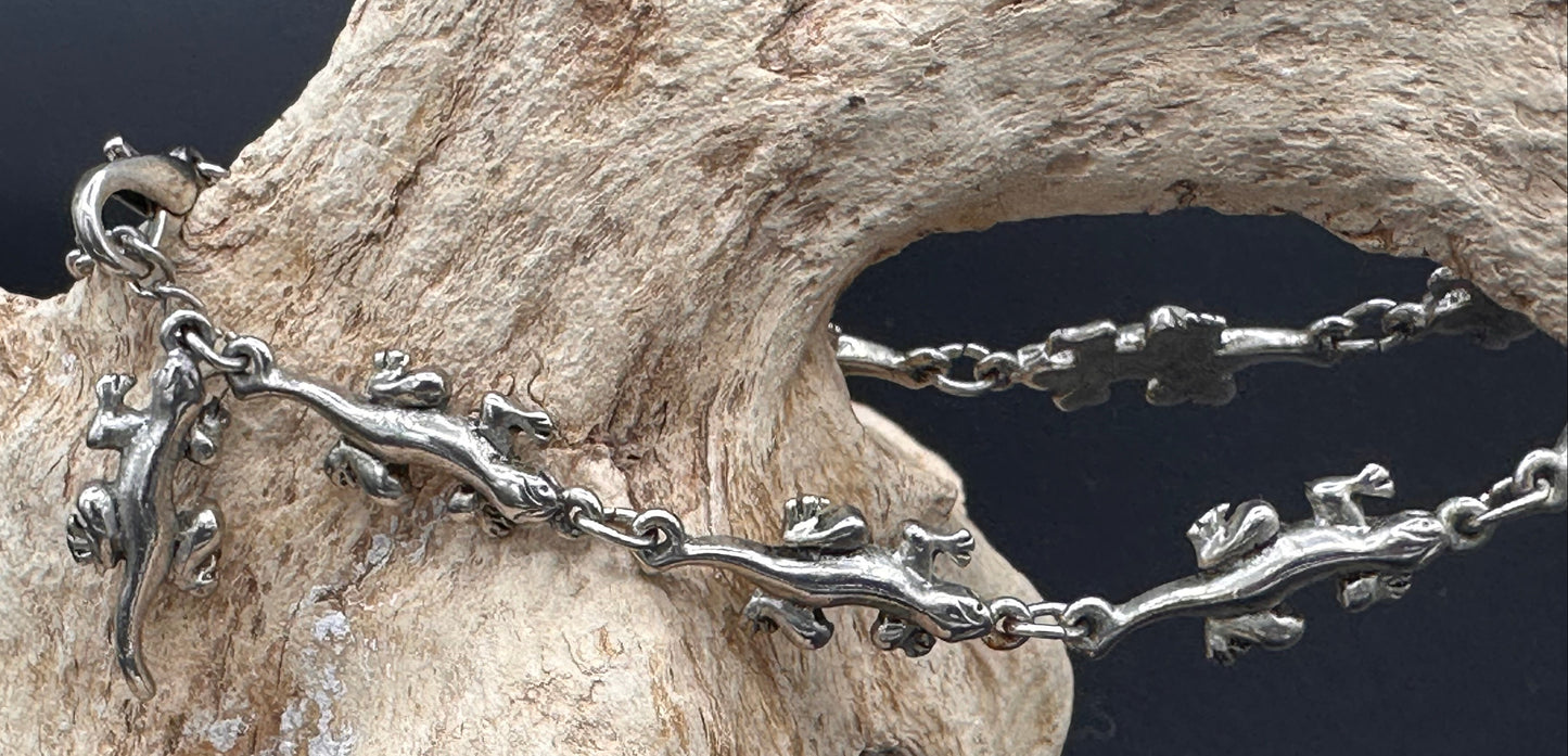 Reptile Bracelet/Anklet in silver