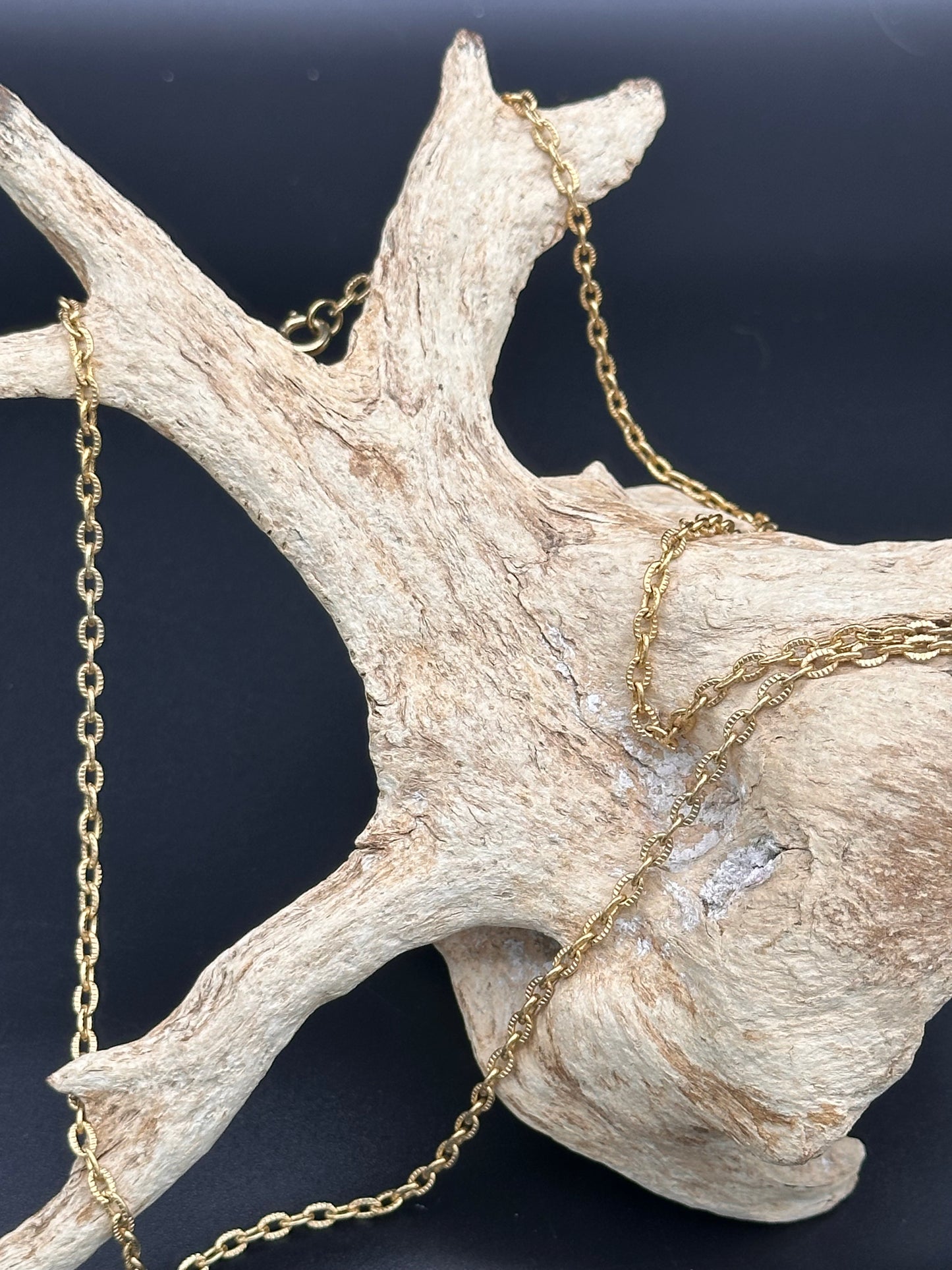 Vintage stamped link Gold tone chain