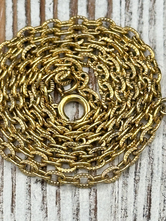 Vintage stamped link Gold tone chain