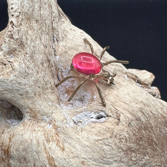 Vintage 1940’s Jelly Belly Spider Brooch