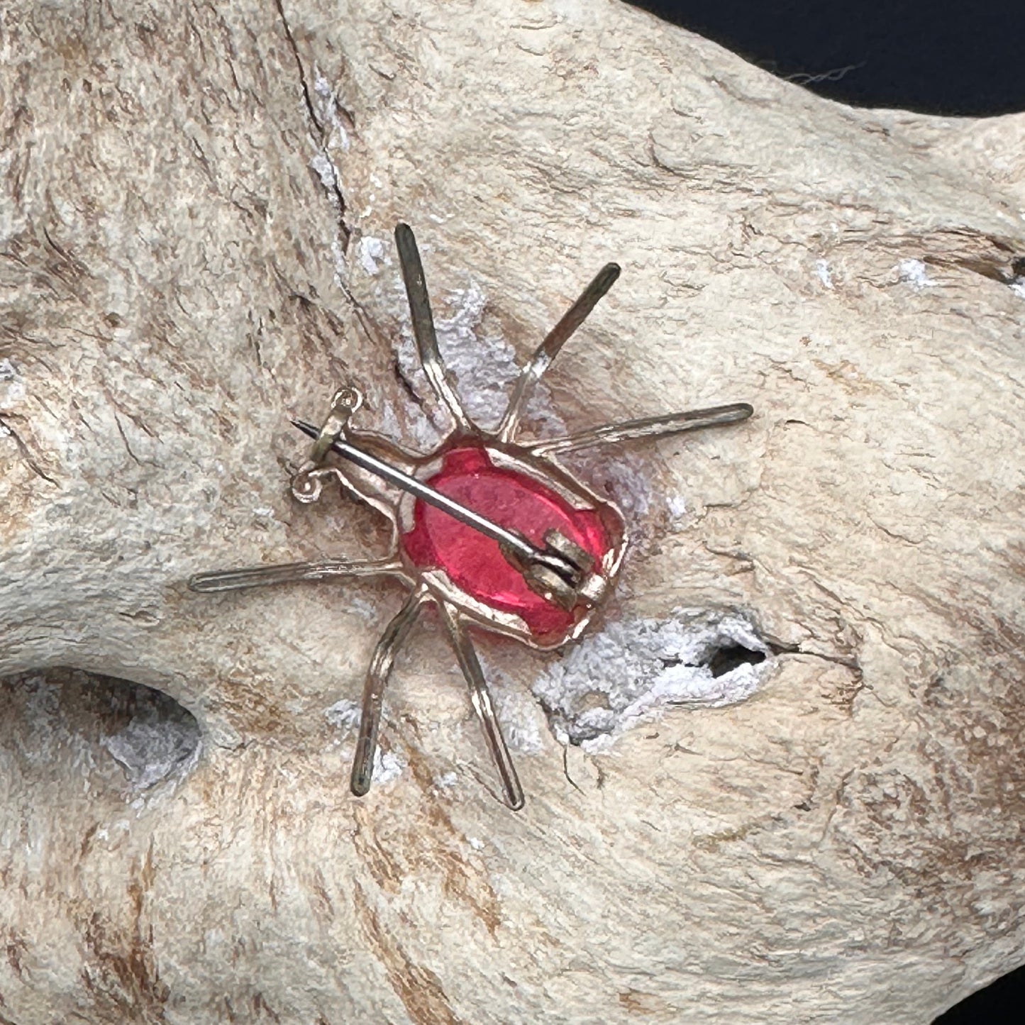 Vintage 1940’s Jelly Belly Spider Brooch