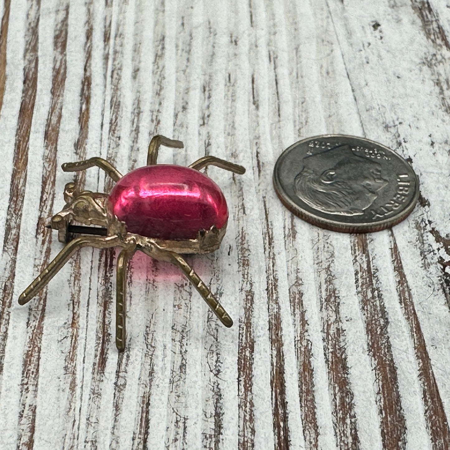 Vintage 1940’s Jelly Belly Spider Brooch