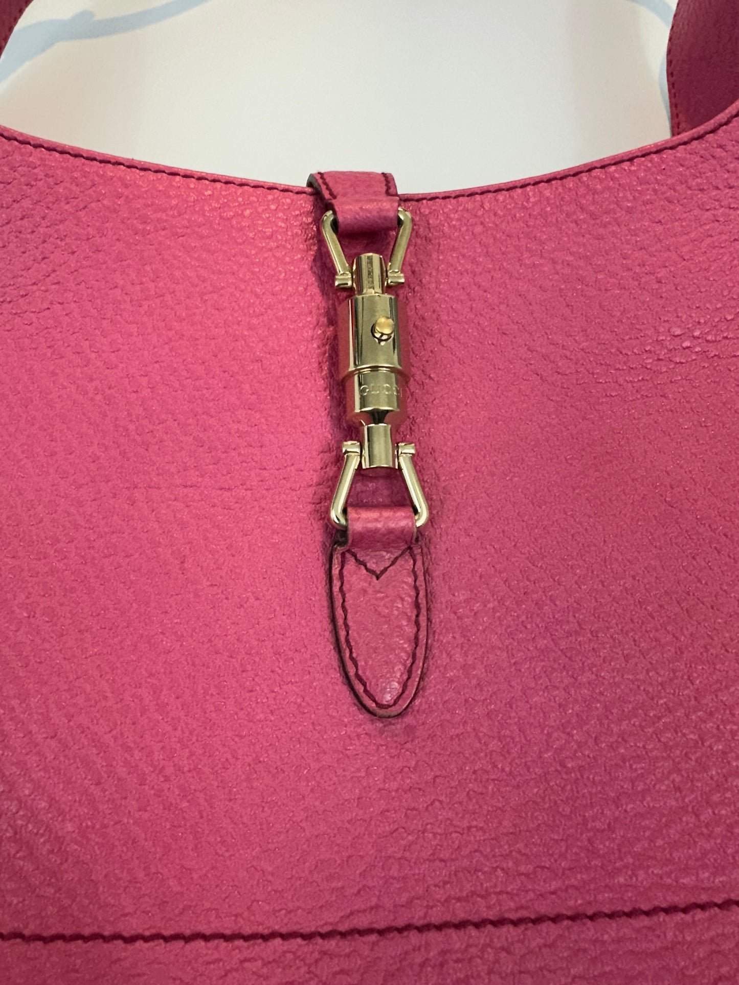 Vintage Pink Pebbled Leather “Jackie” Gucci Purse