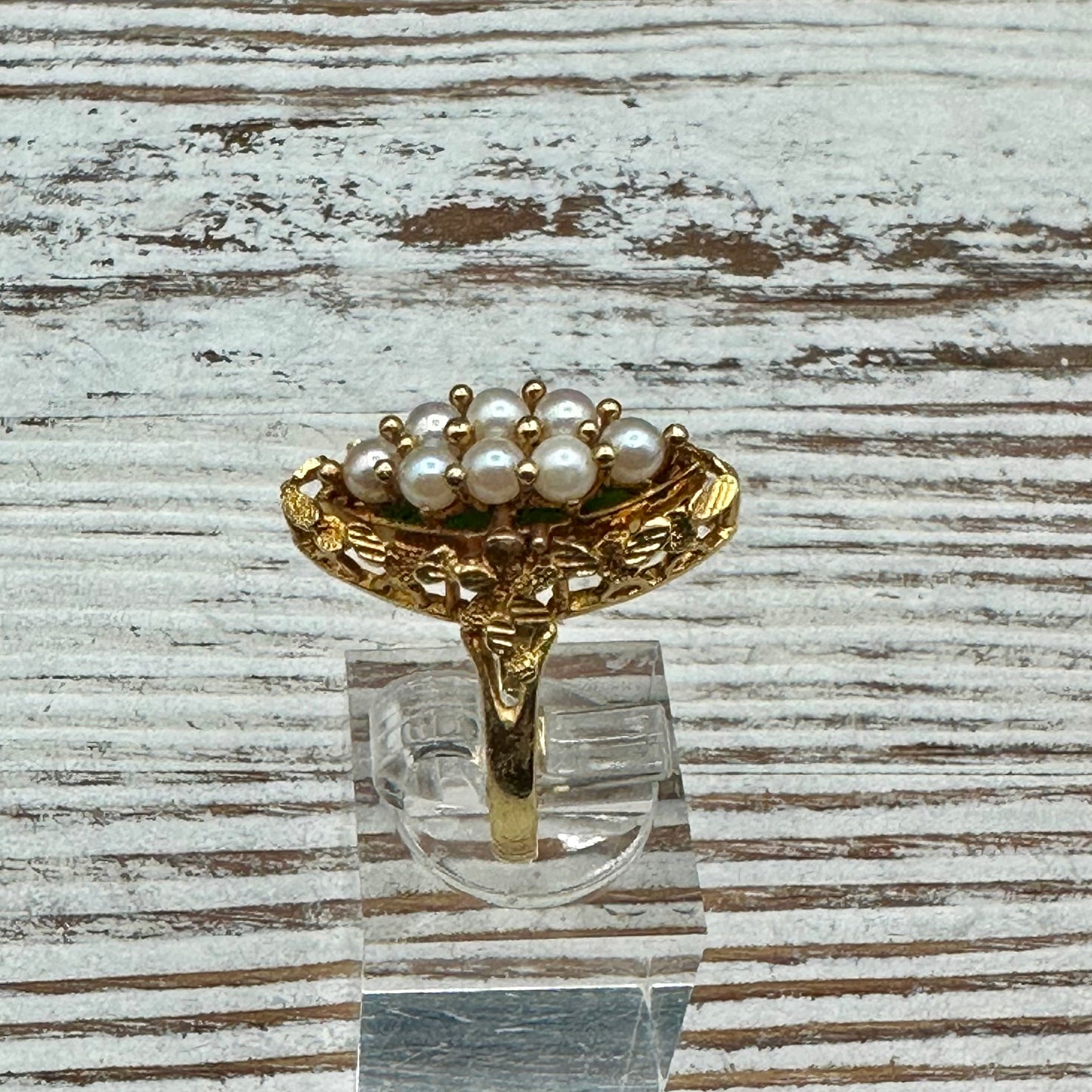 RARE Vintage/Antique Flip Ring in 18K yellow gold .