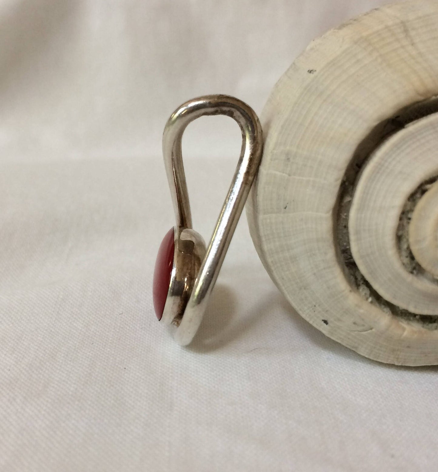 Faux Coral pendant in Sterling SIlver