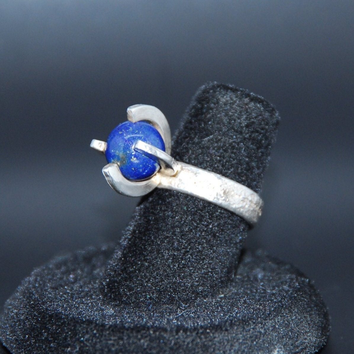 Lapis Lazuli Claw/Cage Ring in Sterling Silver