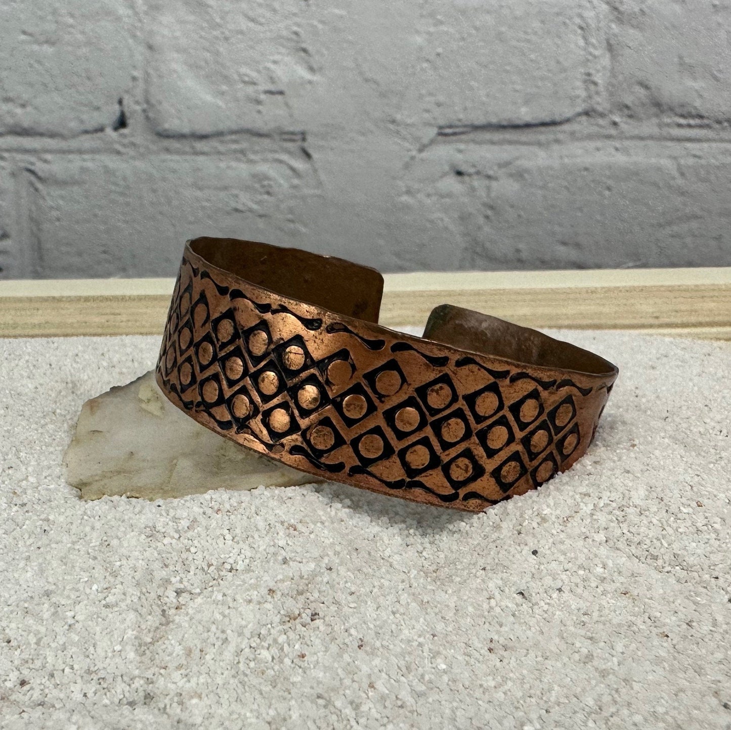 Stamped Copper Cuff Bracelet