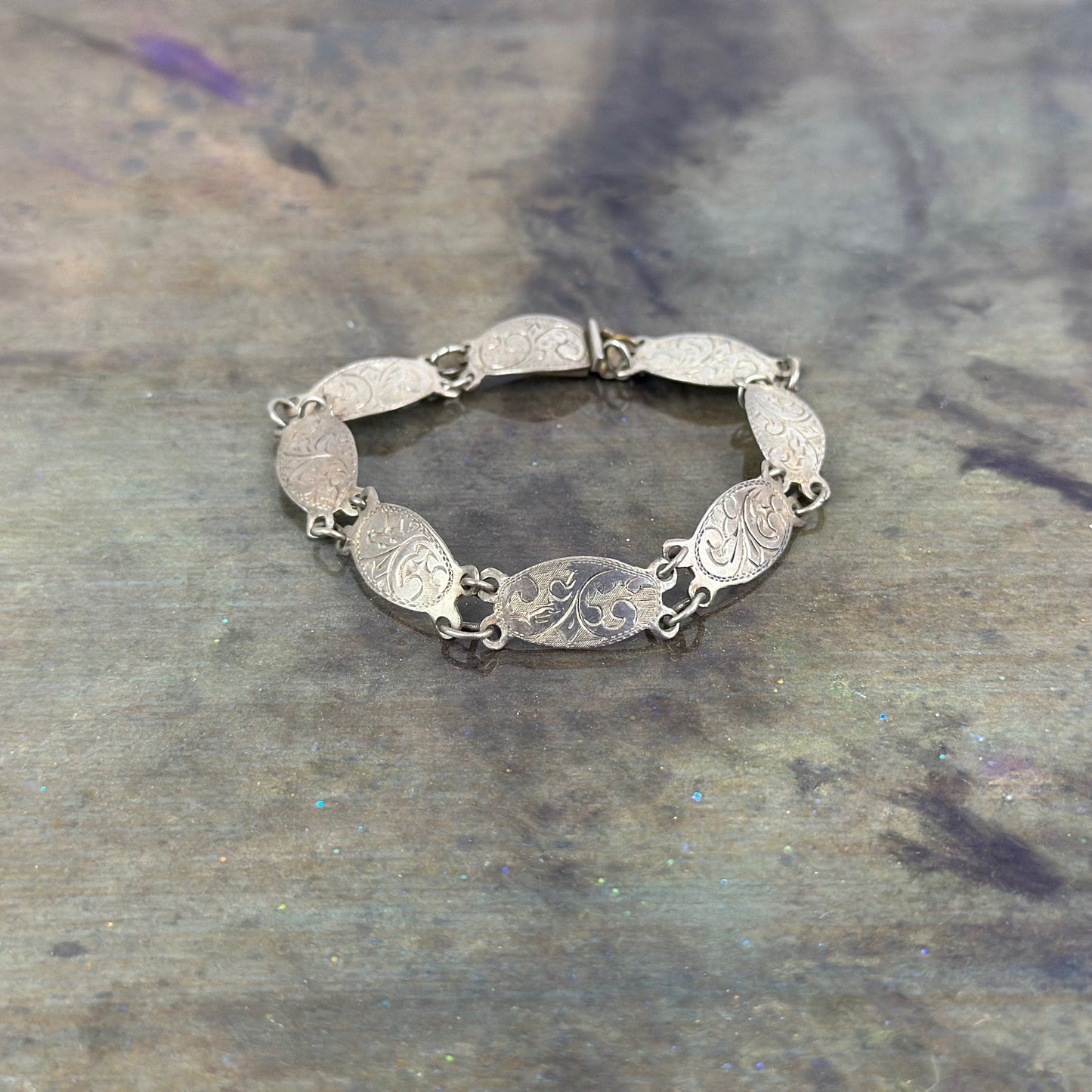 Vintage Sterling Silver Mexican made Link bracelet