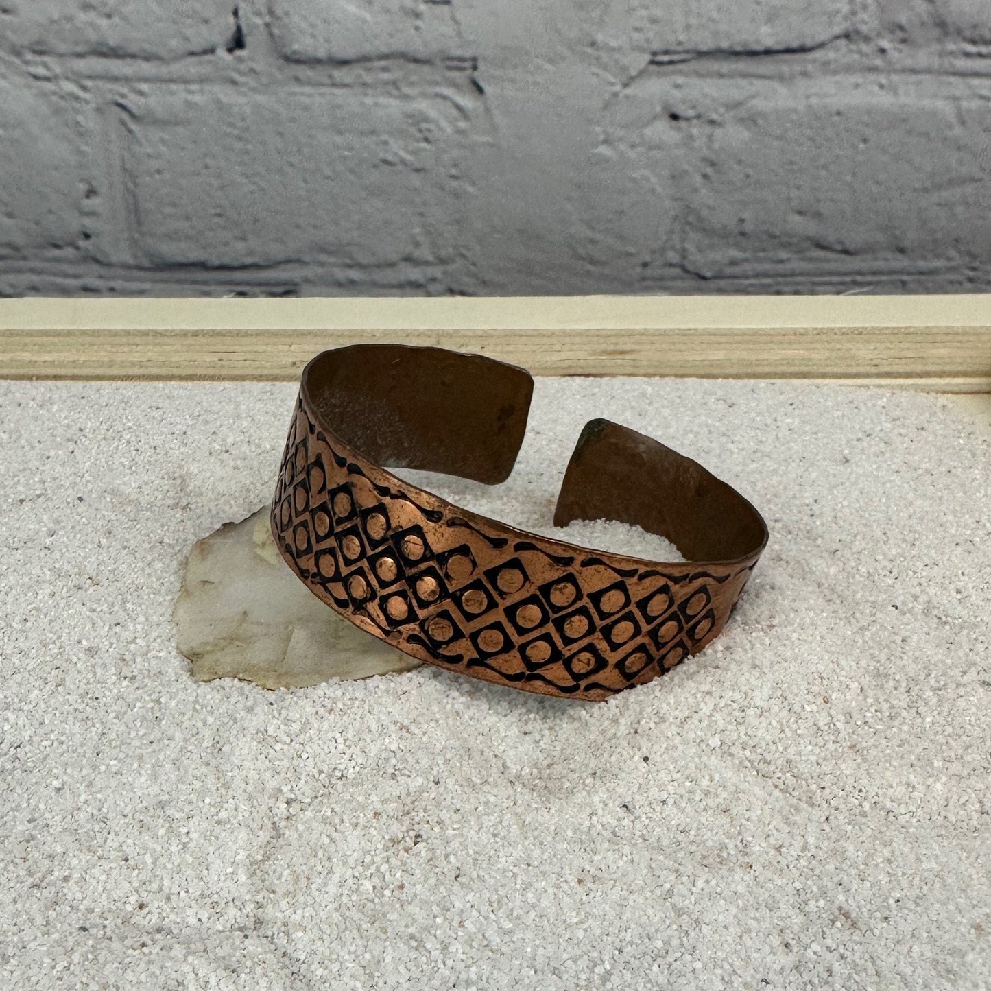 Stamped Copper Cuff Bracelet