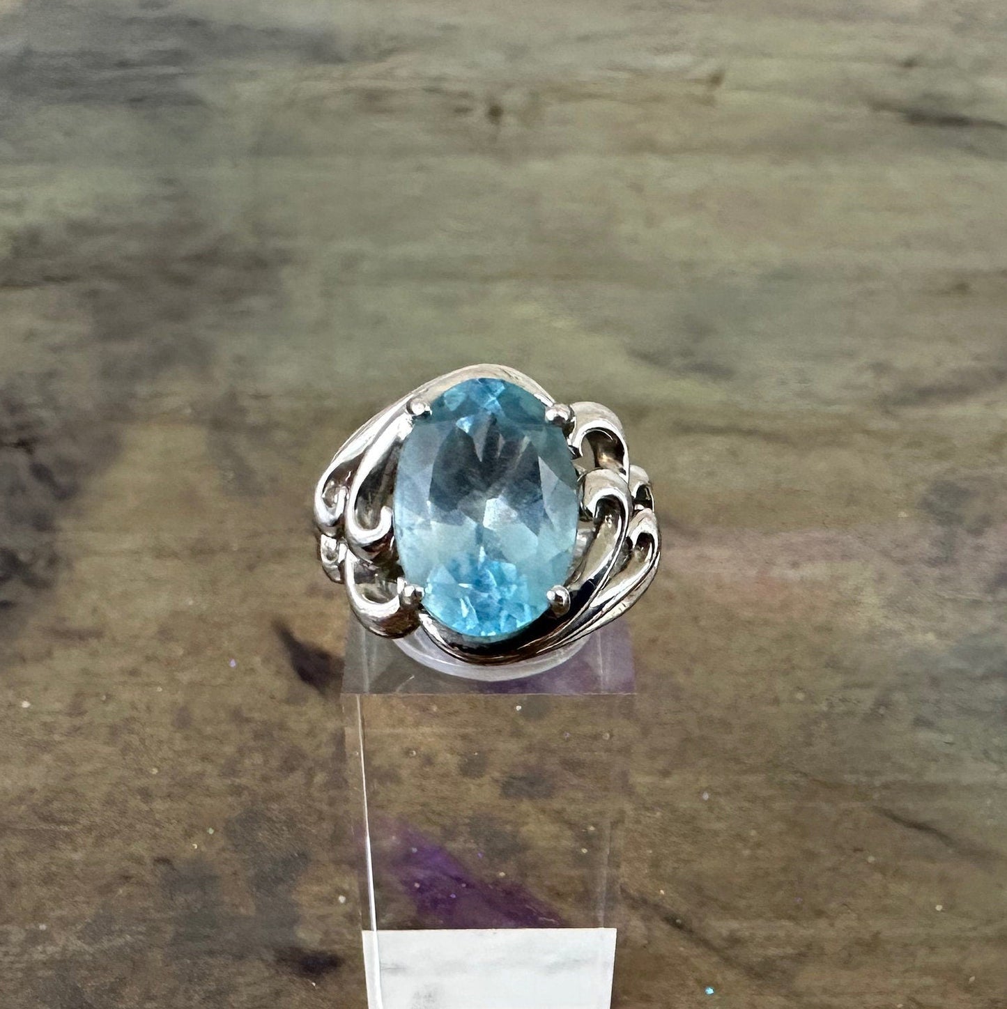 Blue Topaz and Sterling Silver ring