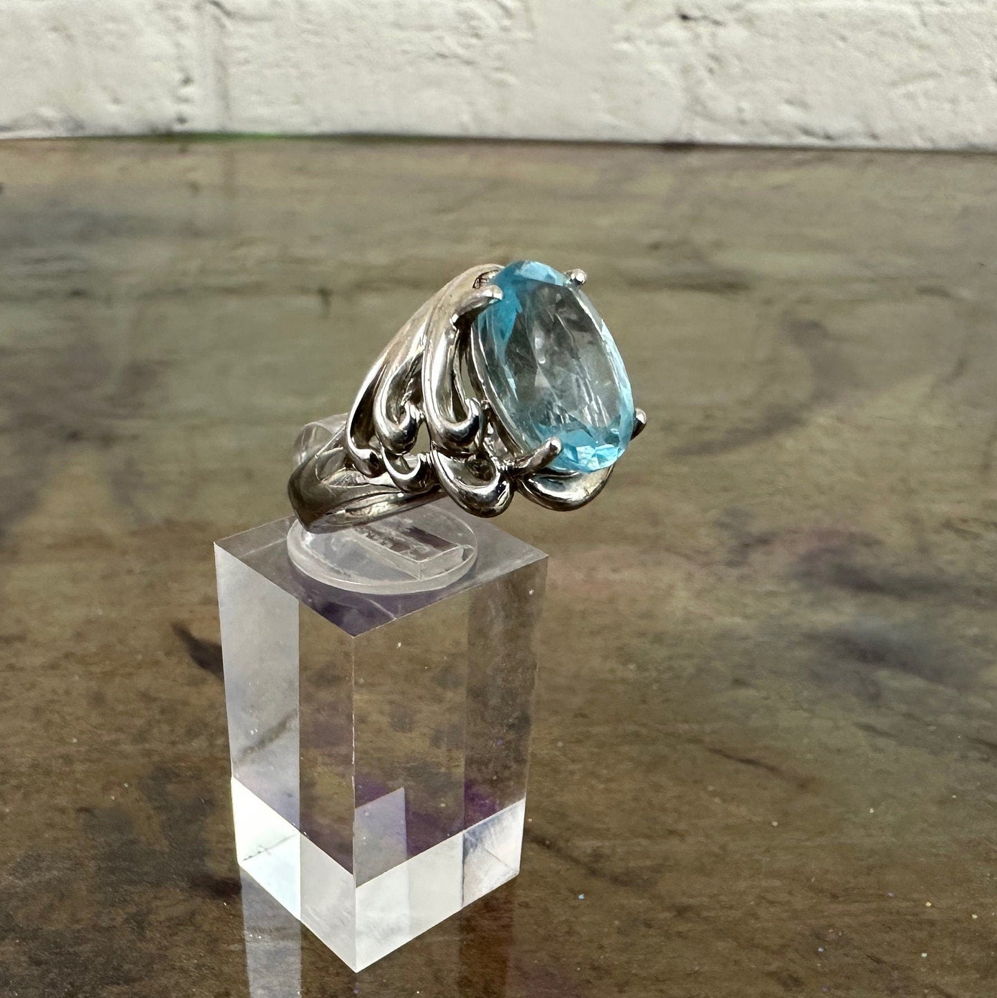 Blue Topaz and Sterling Silver ring