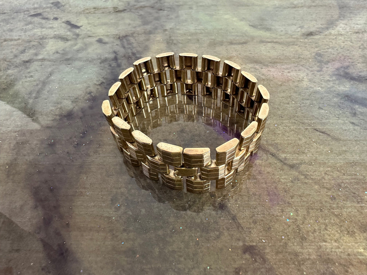 Kreisler Articulated Gold overlay bracelet