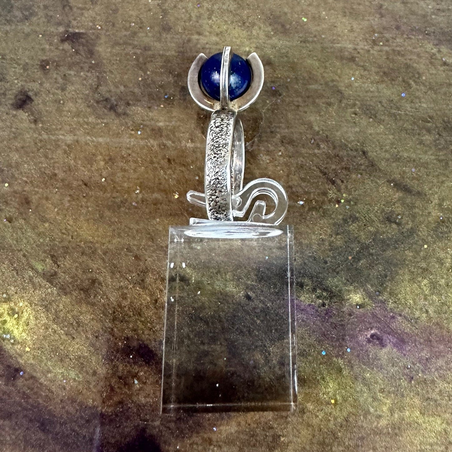 Lapis Lazuli Claw/Cage Ring in Sterling Silver