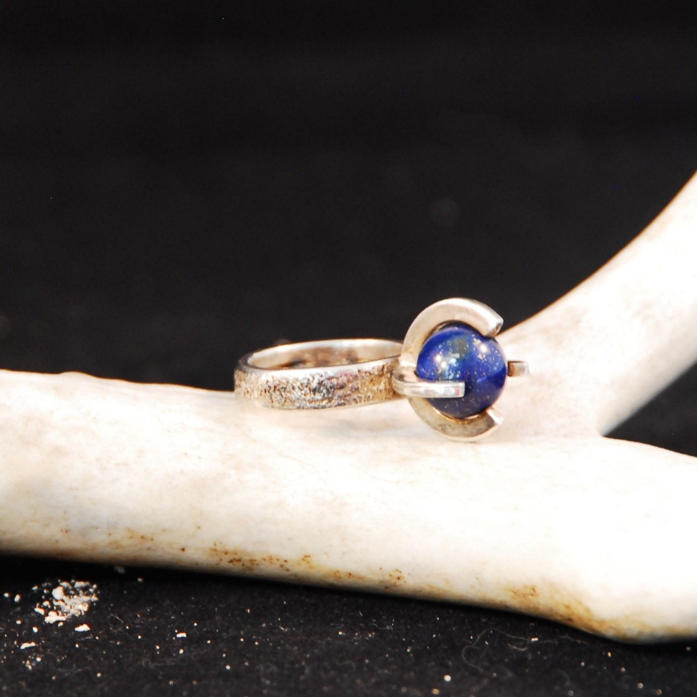 Lapis Lazuli Claw/Cage Ring in Sterling Silver