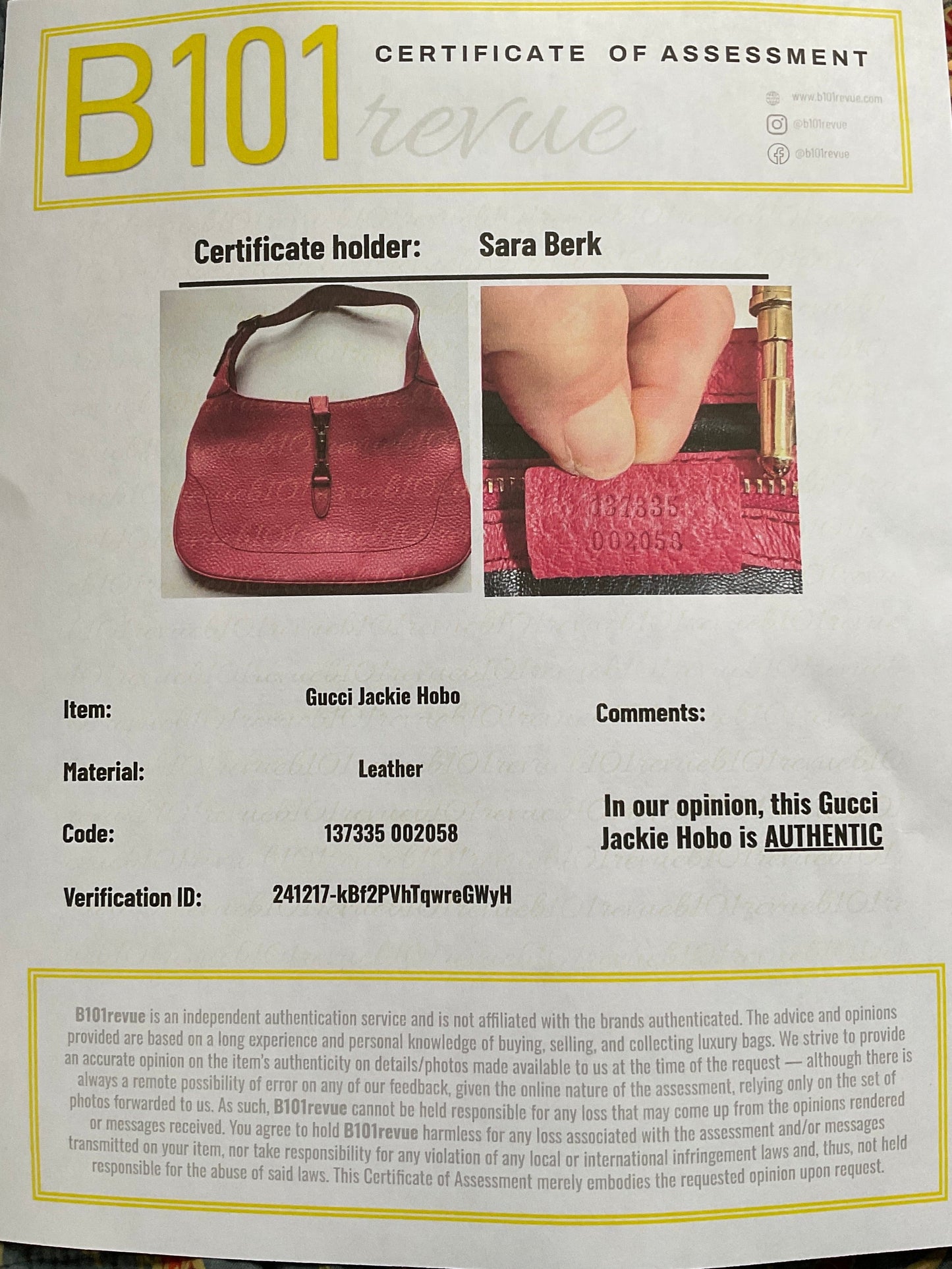 Vintage Pink Pebbled Leather “Jackie” Gucci Purse