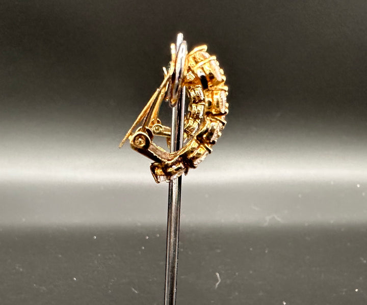 Vintage Caspian International CZ Earrings in gold plated Sterling Silver