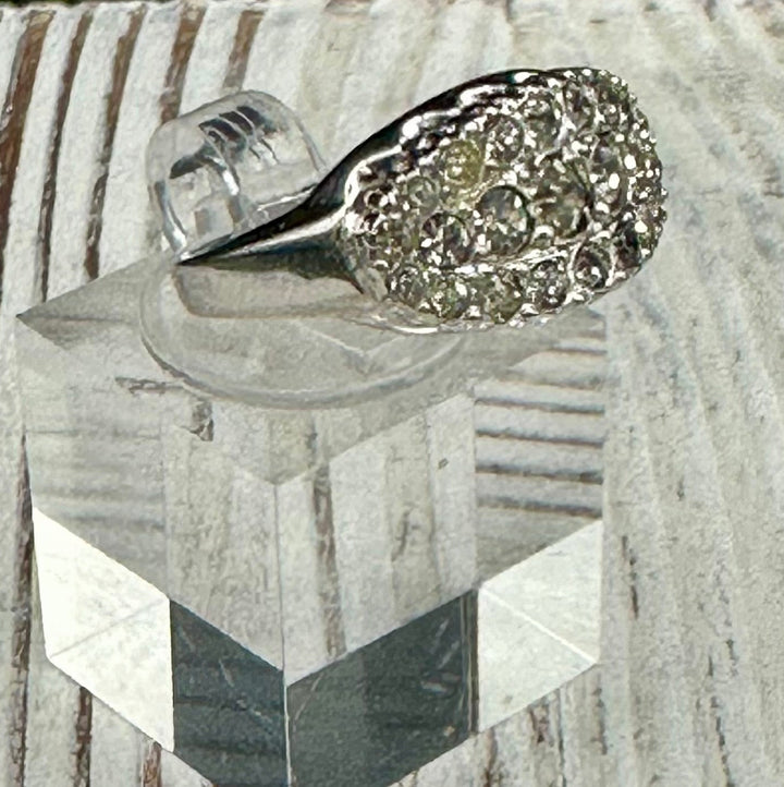 Rhinestone Ring in Rhodium plated sterling silver
