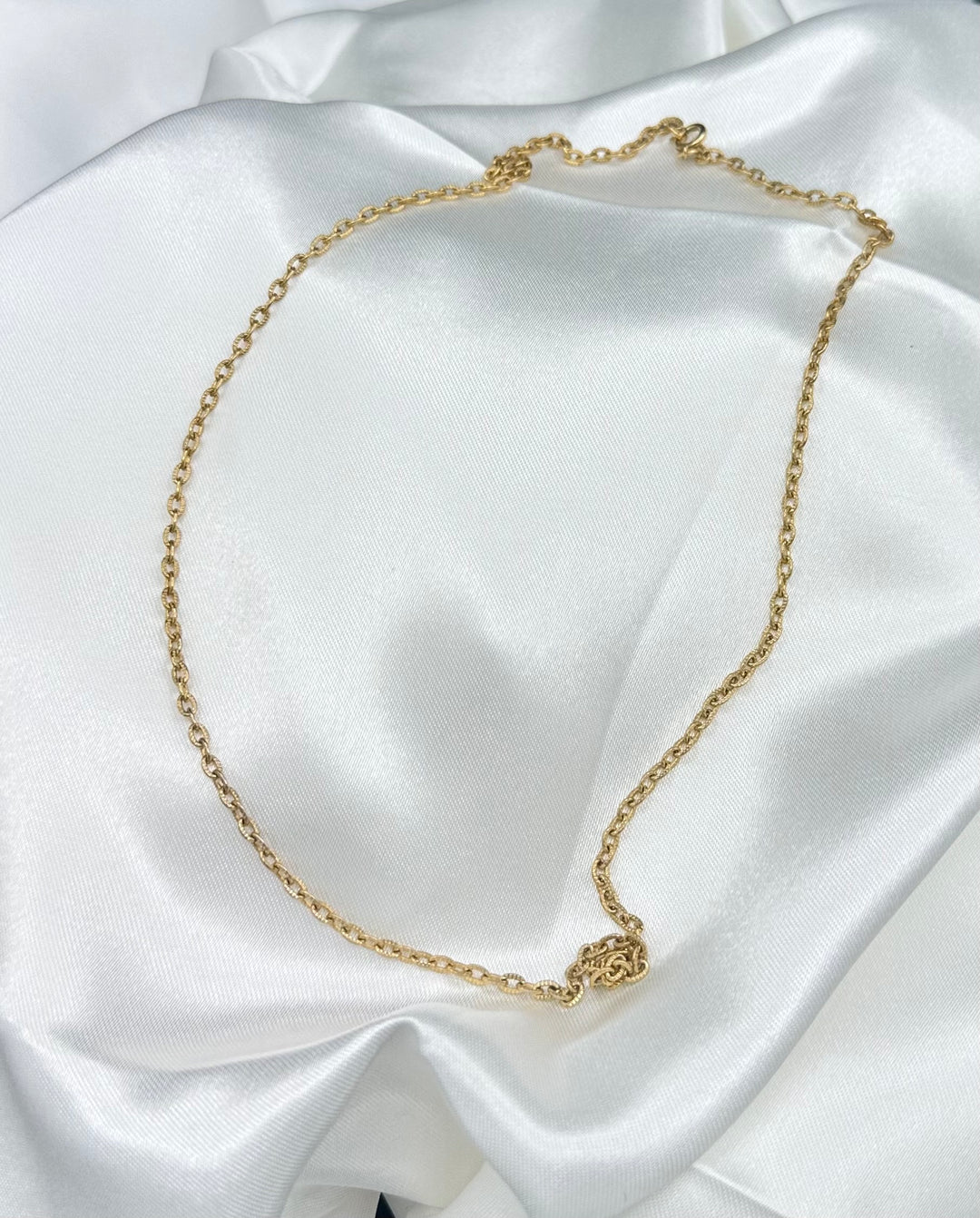 Vintage stamped link Gold tone chain