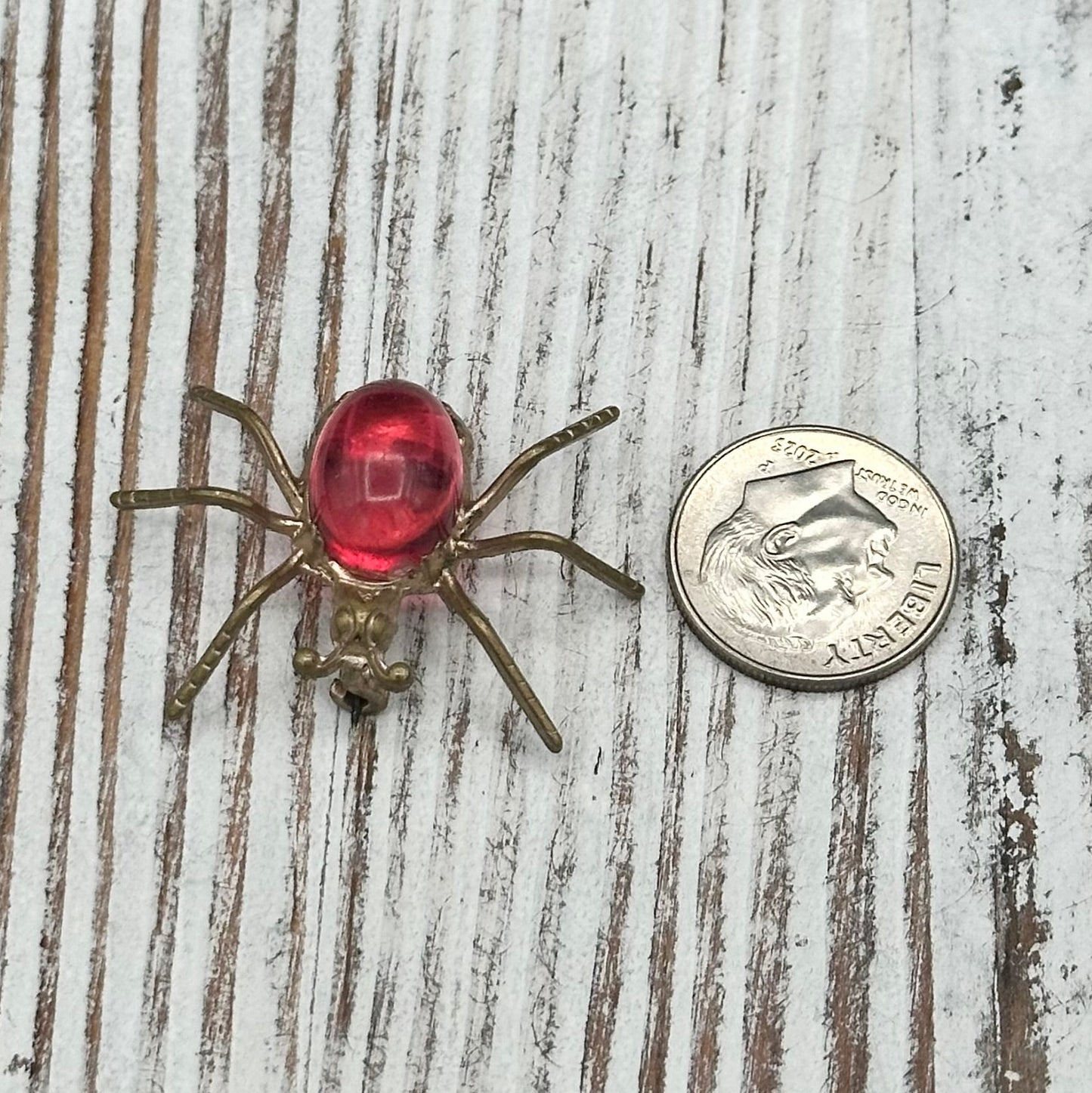 Vintage 1940’s Jelly Belly Spider Brooch