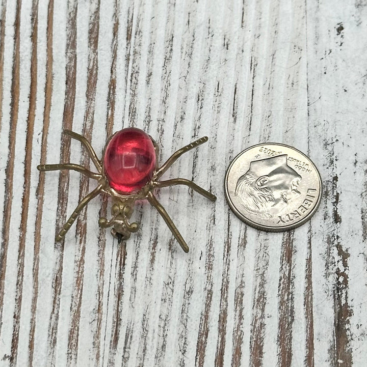 Vintage 1940’s Jelly Belly Spider Brooch
