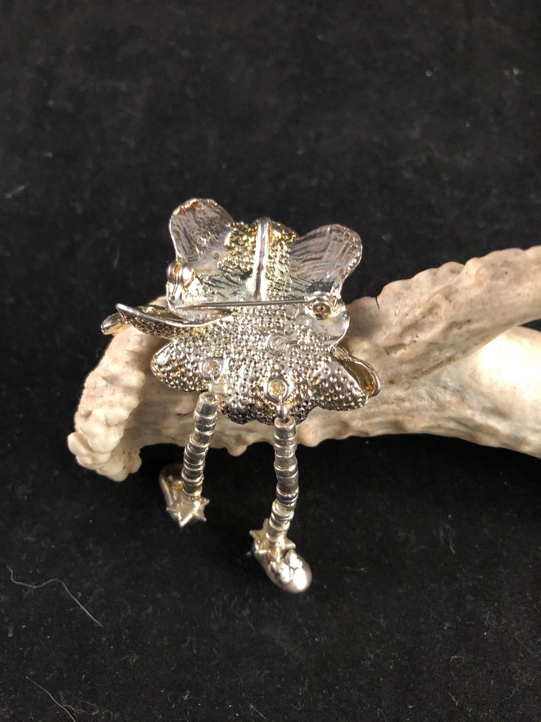 Gold and Silver Angel with Dangling legs Brooch