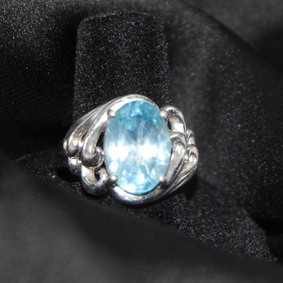 Blue Topaz and Sterling Silver ring