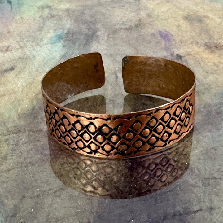 Stamped Copper Cuff Bracelet