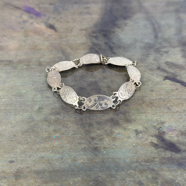 Vintage Sterling Silver Mexican made Link bracelet